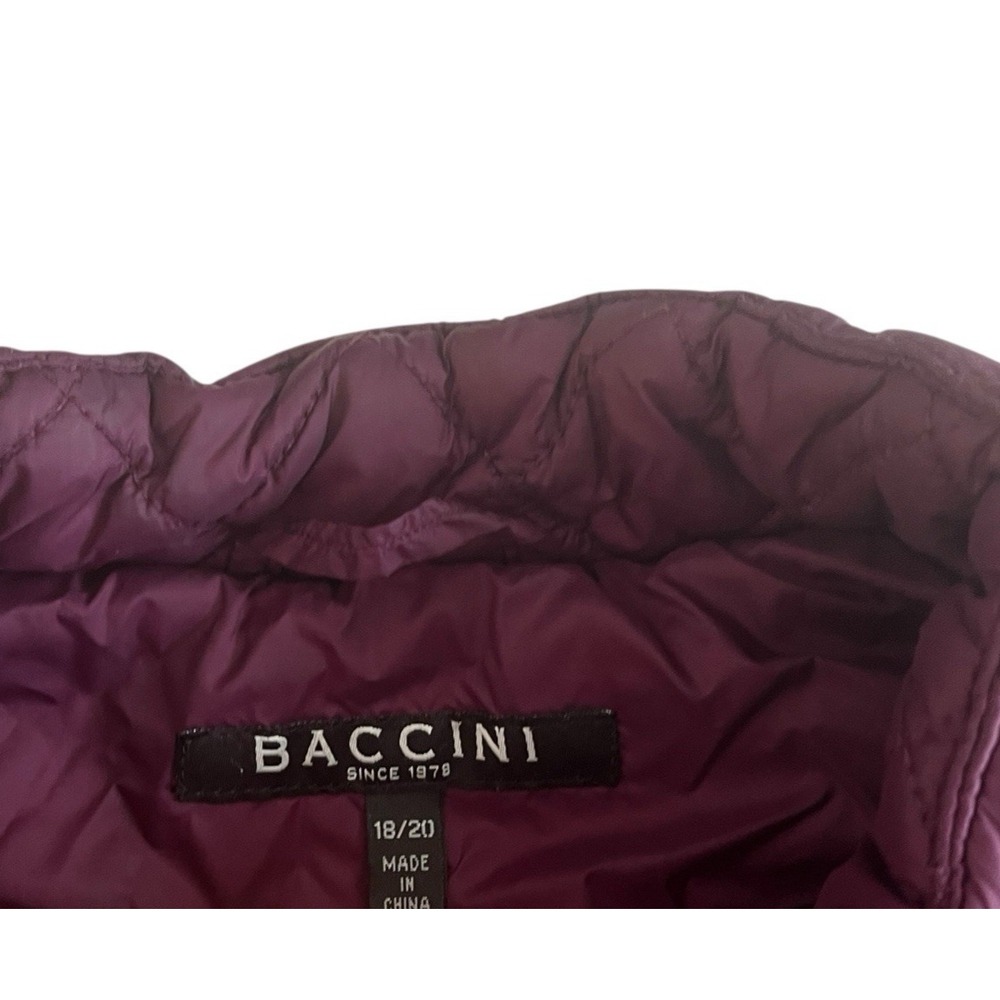 Baccini Women's Size 18/20 Purple Quilted Jacket Lightweight‎ Packable Pockets - Picture 3 of 9